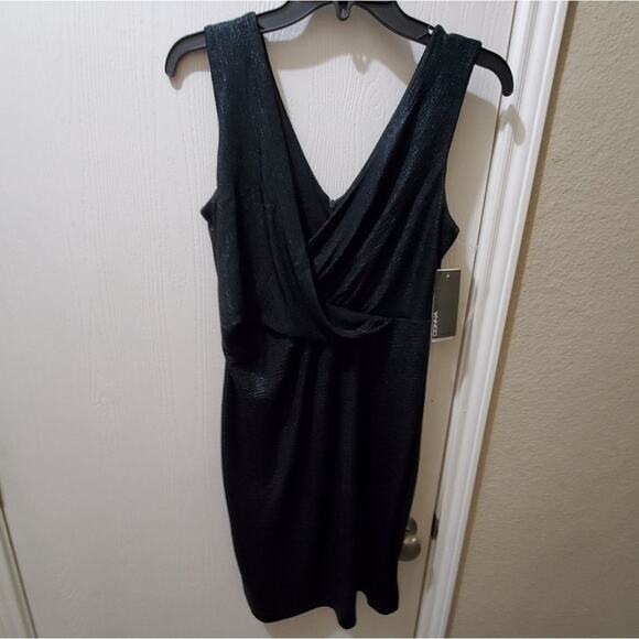 New Donna Ricco‎ Cross Front Bodycon Dress Size 2 - Picture 1 of 9